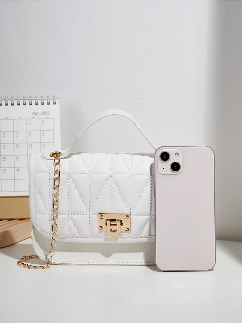 Mini Quilted Flap Chain Square Bag