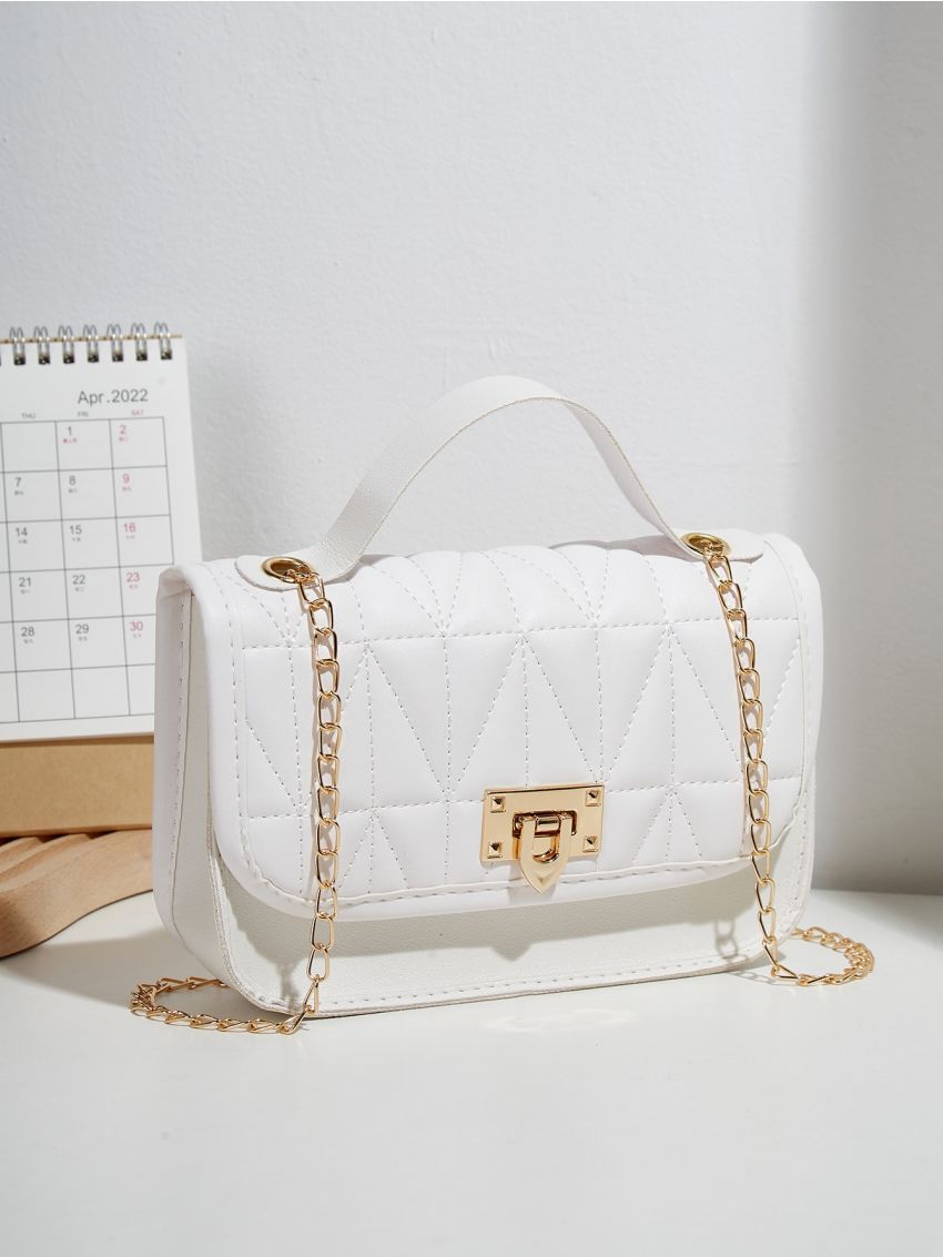 Mini Quilted Flap Chain Square Bag