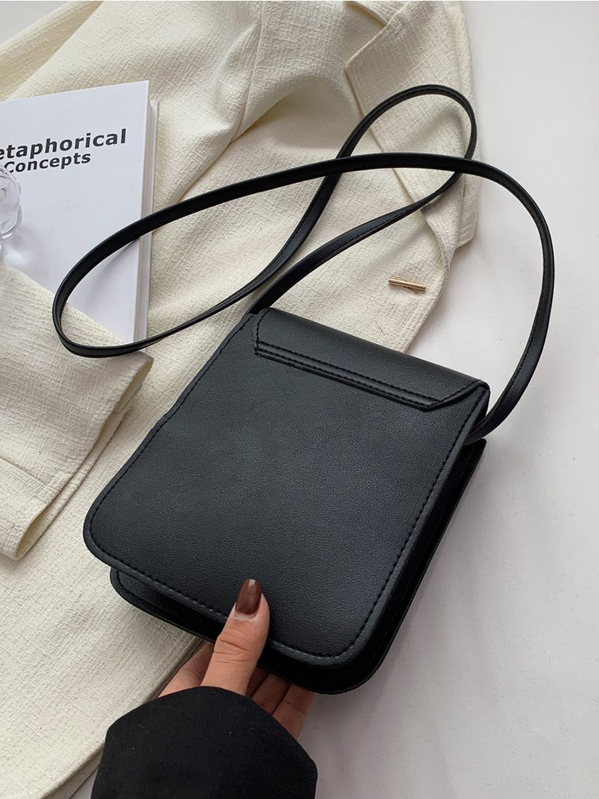 Mini Letter Embossed Flap Square Bag