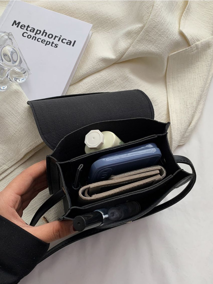 Mini Letter Embossed Flap Square Bag