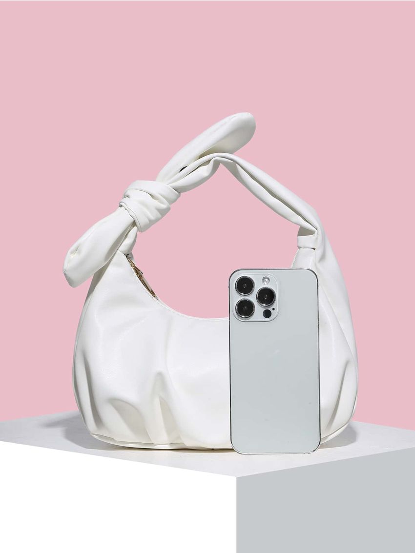 Knot Decor Ruched Bag