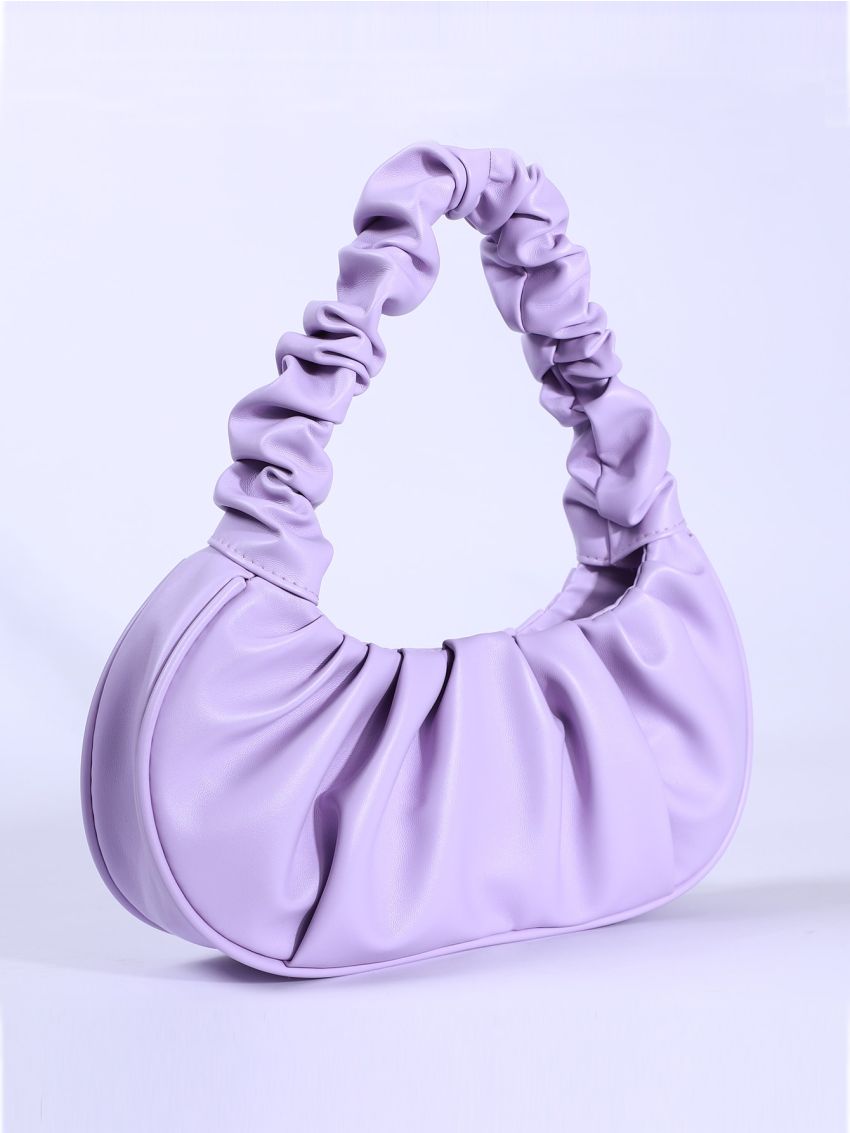 Ruched Baguette Bag