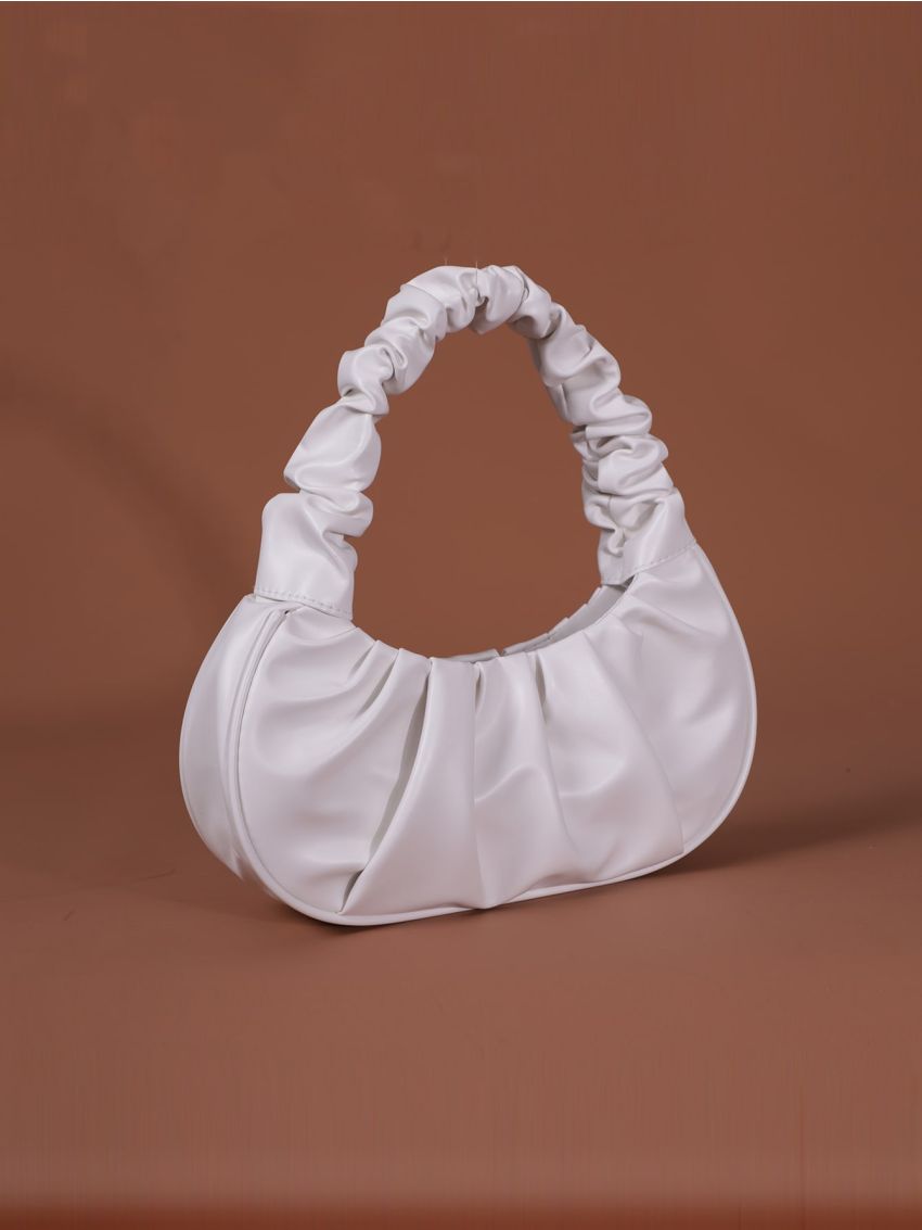 Ruched Baguette Bag
