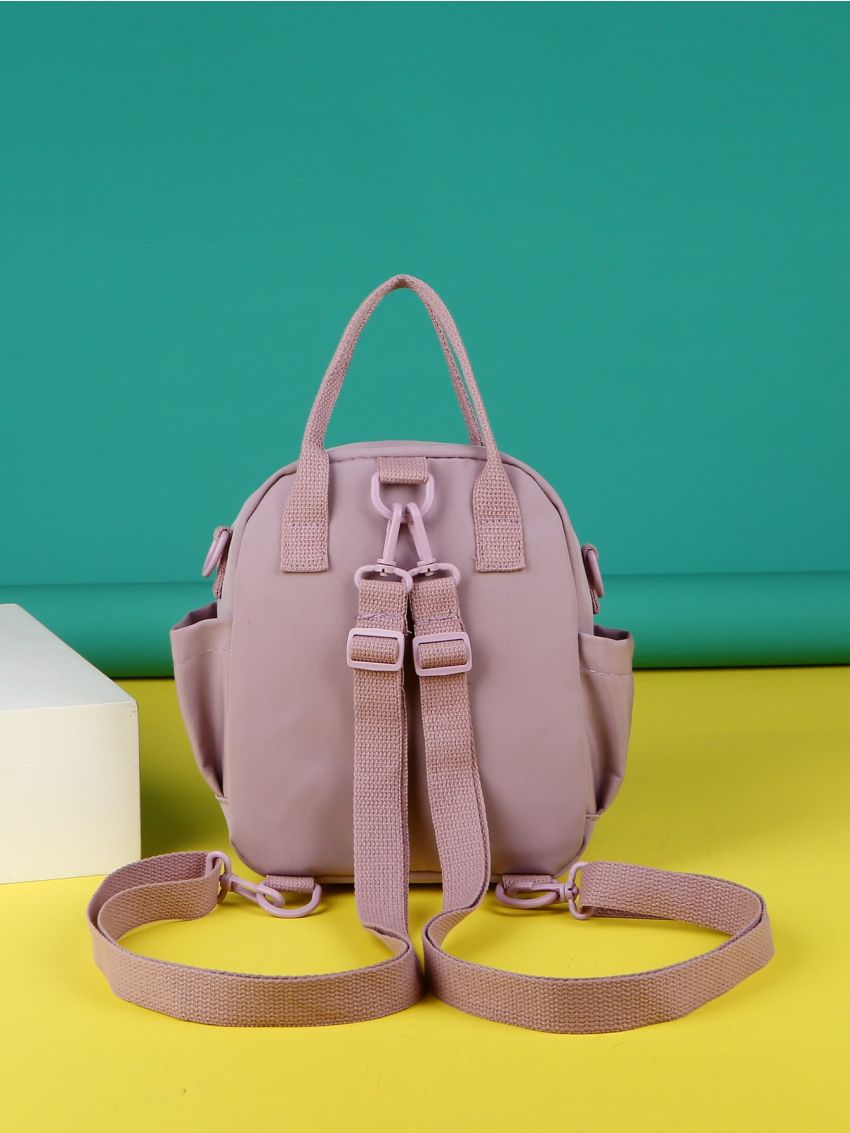 Mini Letter Patch Release Buckle Detail Backpack