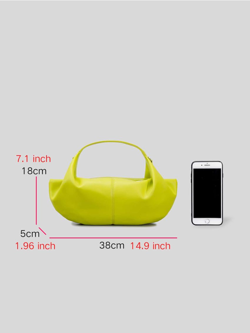 Minimalist Top Handle Ruched Bag