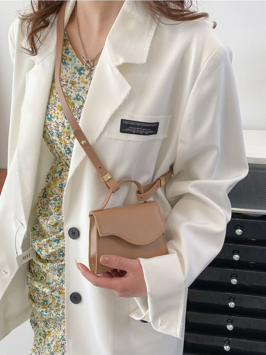 Mini Flap Top Handle Square Bag