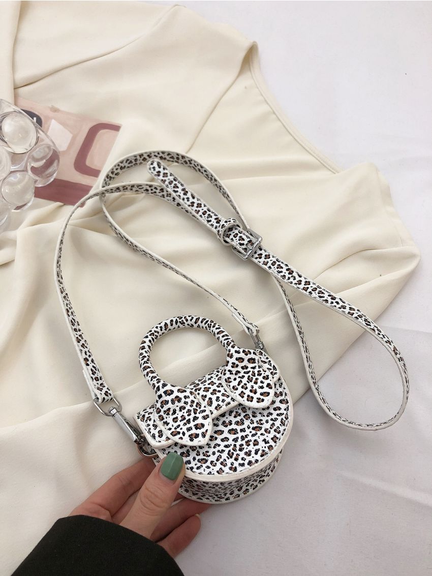 Mini Leopard Pattern Saddle Bag