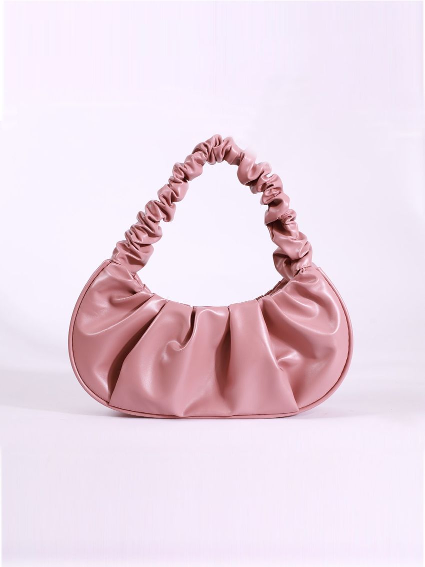 Ruched Baguette Bag