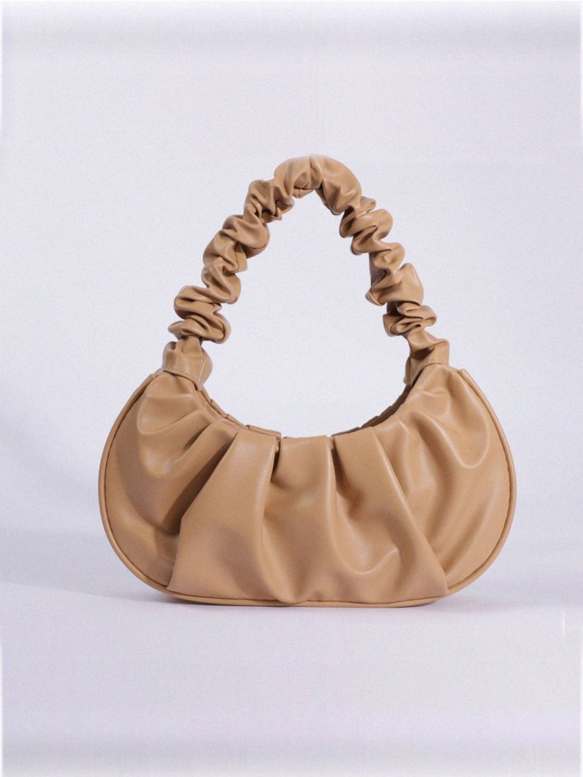 Ruched Baguette Bag