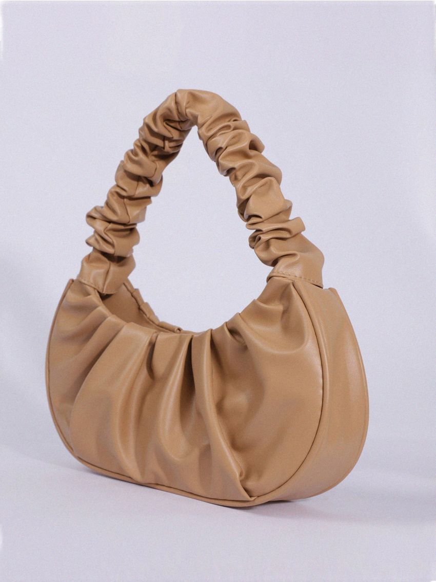 Ruched Baguette Bag