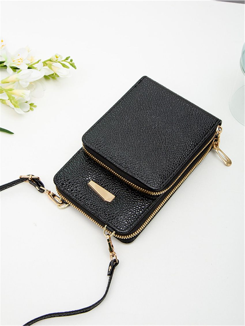 Mini Embossed Geometric Decor Square Bag