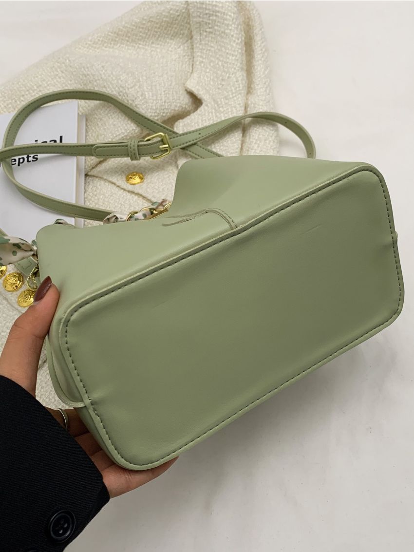 Twilly Scarf Decor Bucket Bag