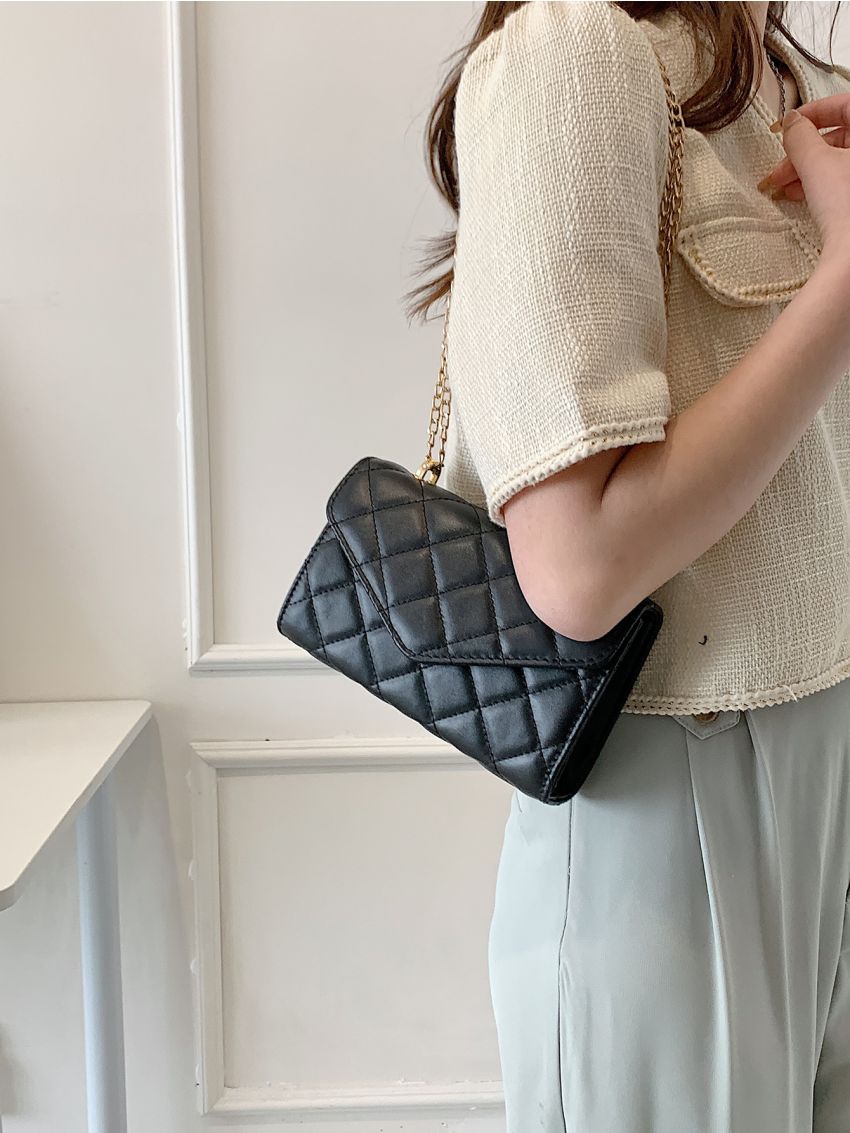 Mini Quilted Flap Chain Square Bag