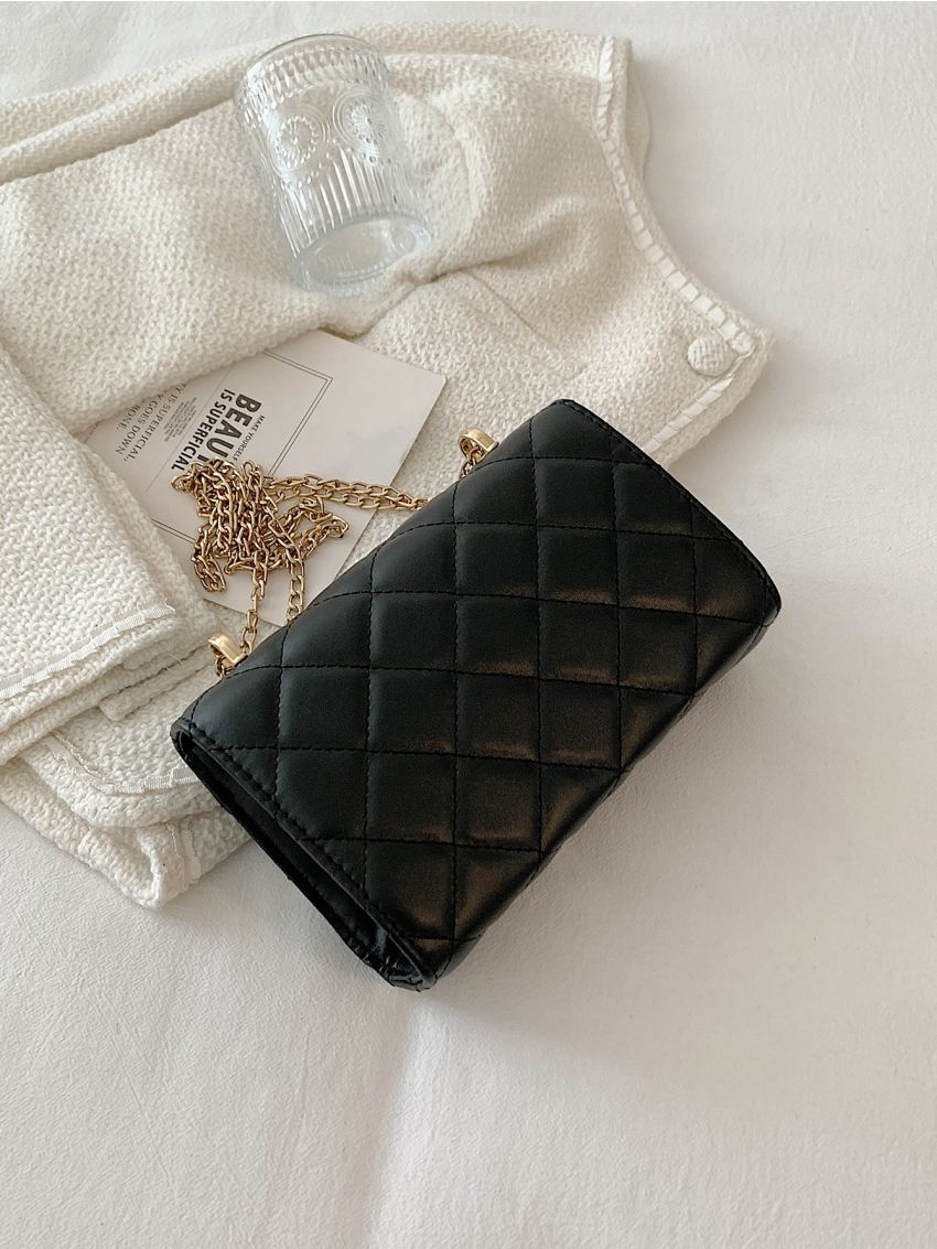 Mini Quilted Flap Chain Square Bag