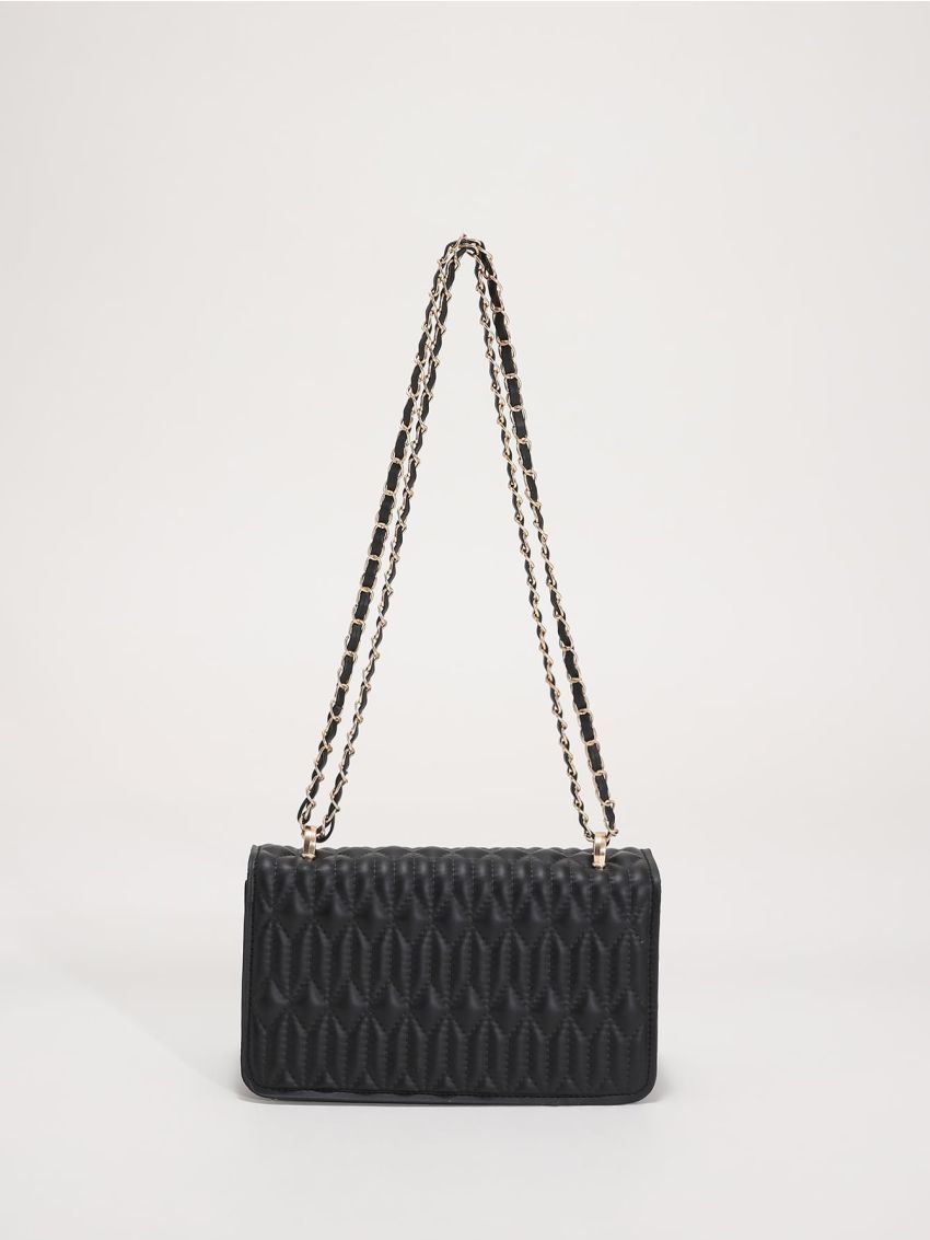 Mini Quilted Twist Lock Chain Flap Square Bag