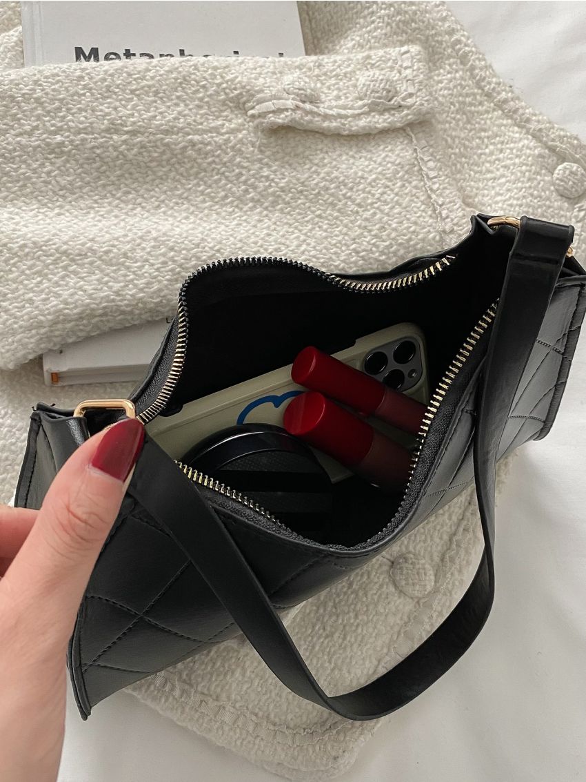 Stitch Detail Baguette Bag