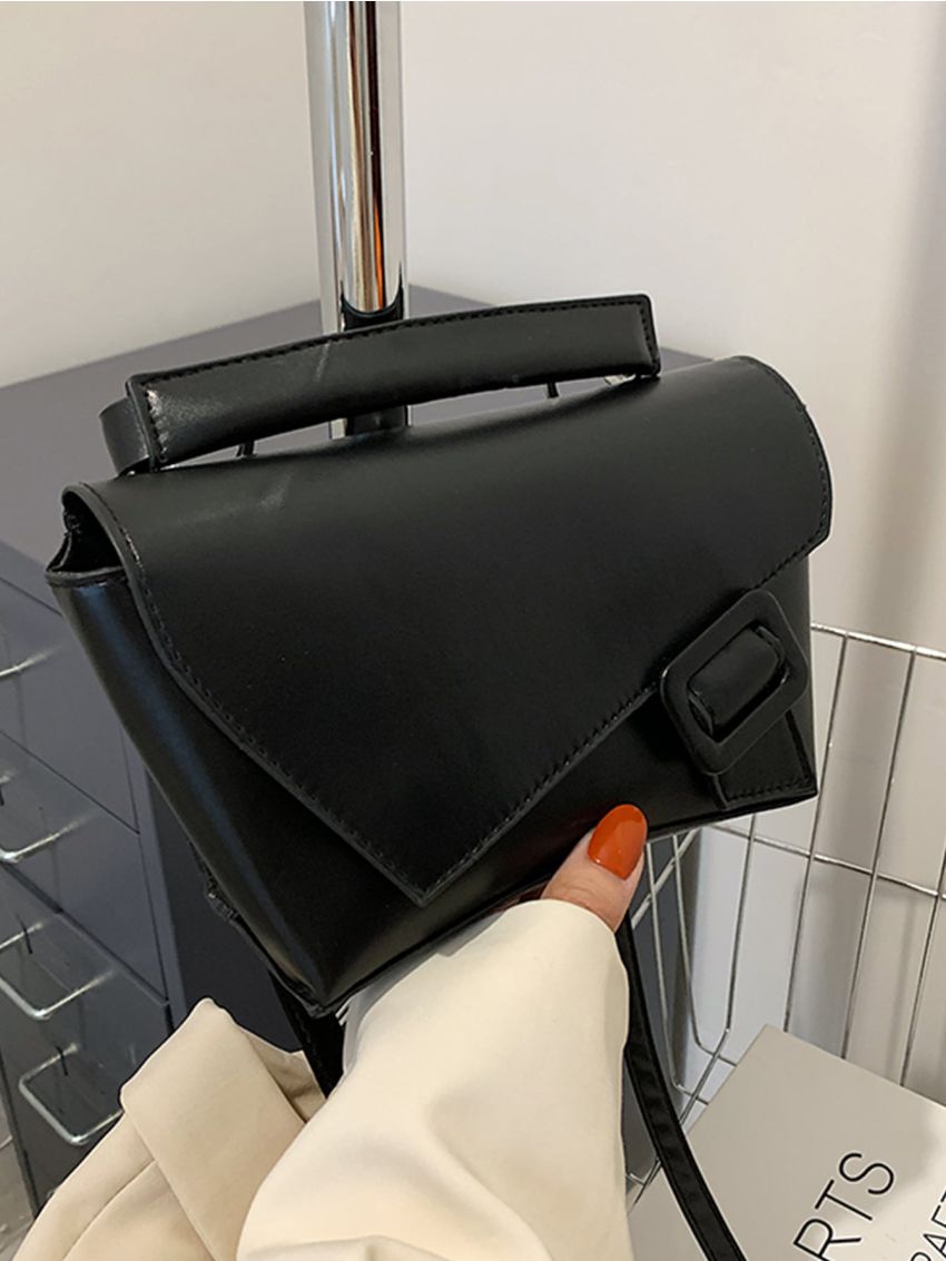 Buckle Decor Flap Square Bag