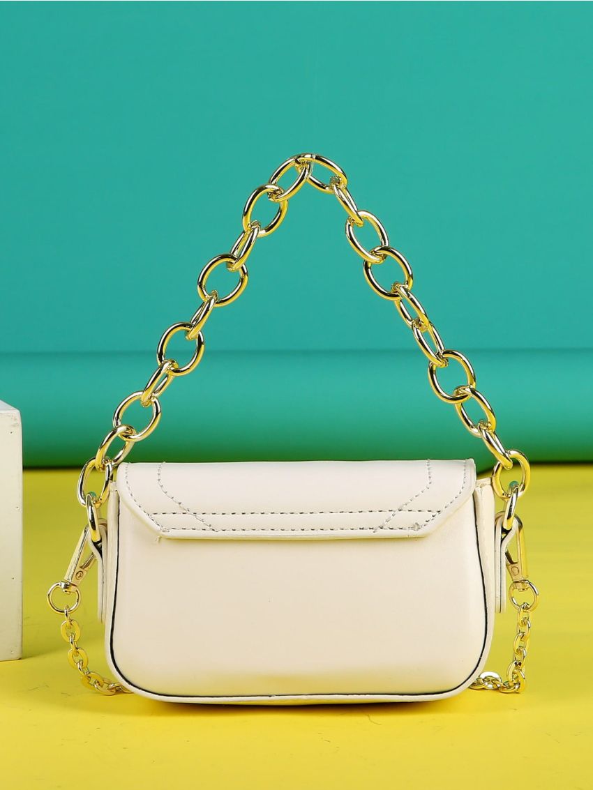 Mini Twist Lock Flap Chain Square Bag