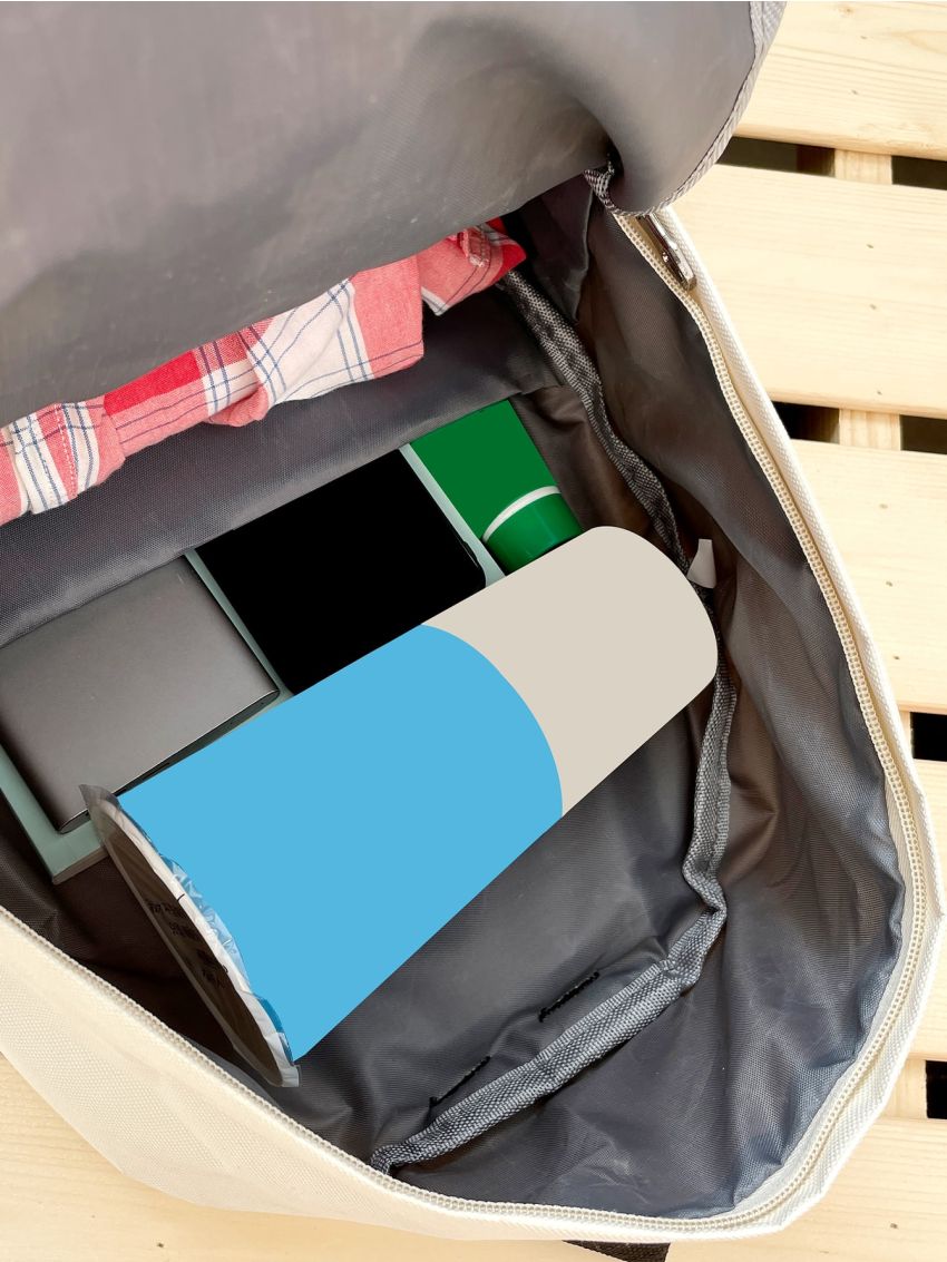 4pcs Color Block Functional Backpack Set