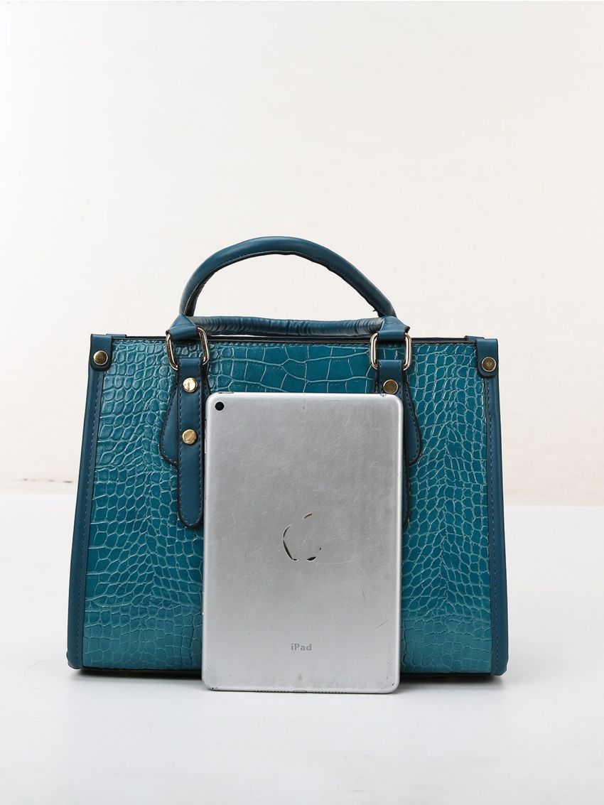 Crocodile Embossed Tote Bag