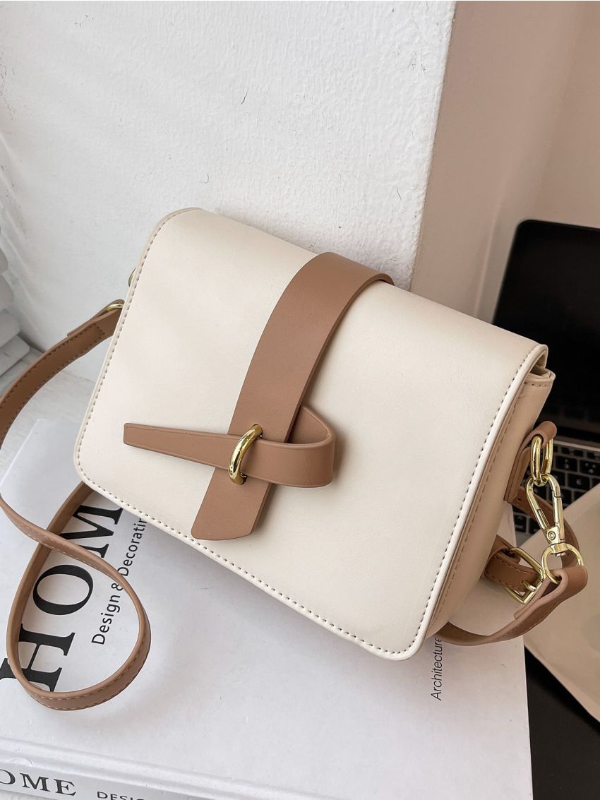 Minimalist Snap Button Square Bag