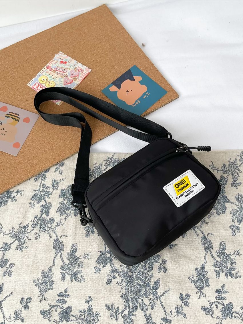 Mini Letter Graphic Crossbody Bag