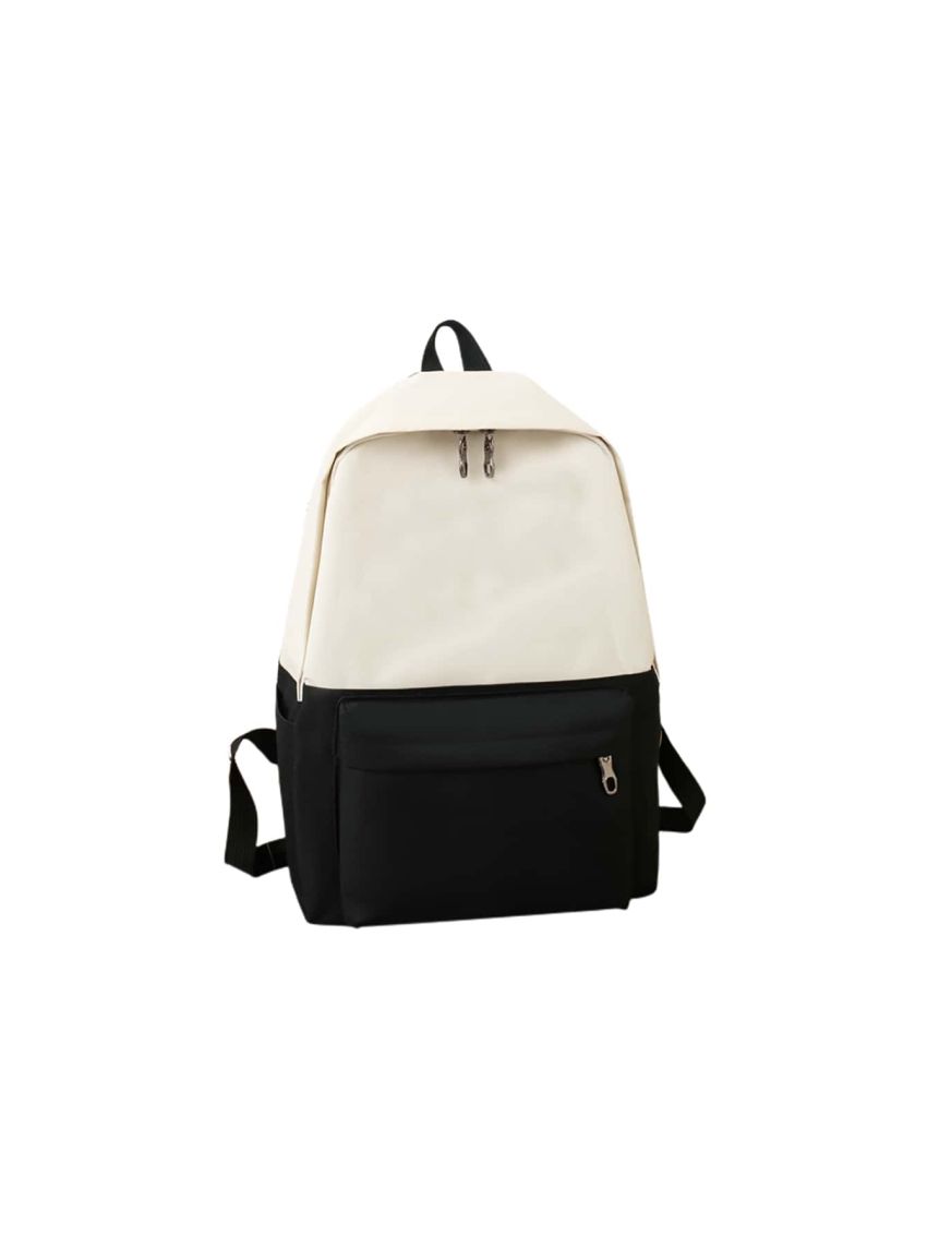 4pcs Color Block Functional Backpack Set