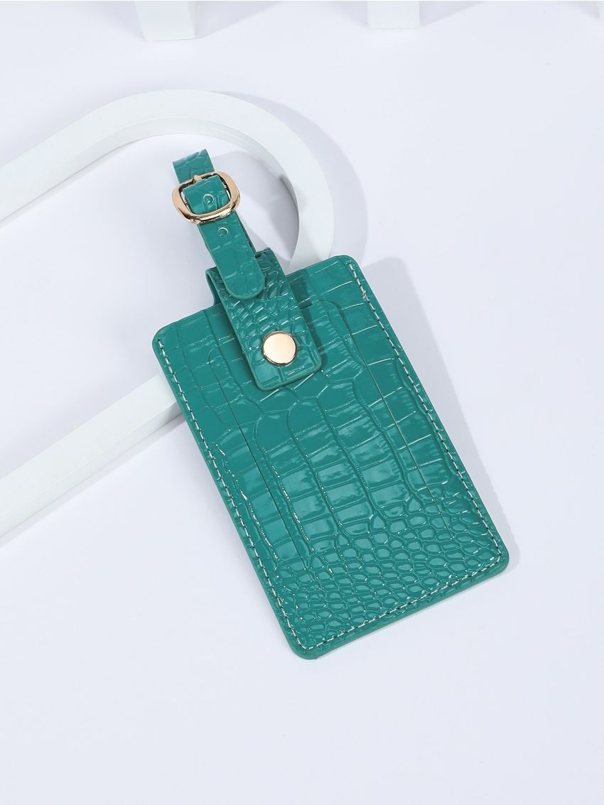 Crocodile Embossed Luggage Tag