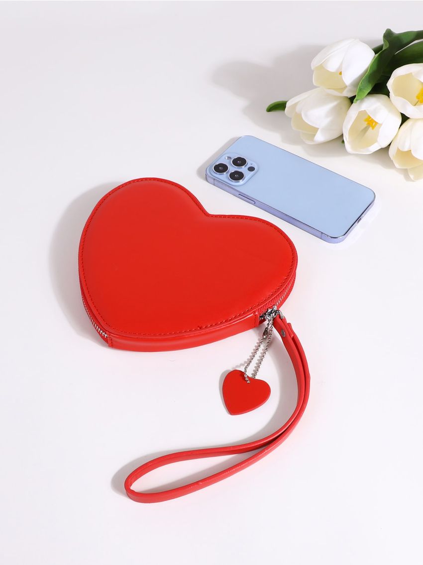 Mini Heart Design Novelty Bag With Bag Charm