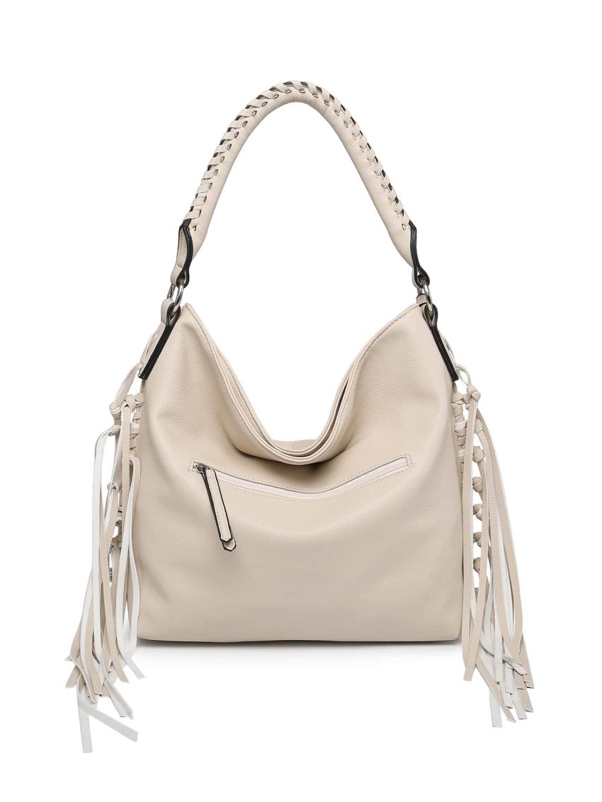 Mini Fringe Decor Bucket Bag With Square Bag