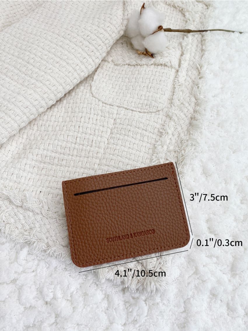 Litchi & Letter Embossed Card Holder