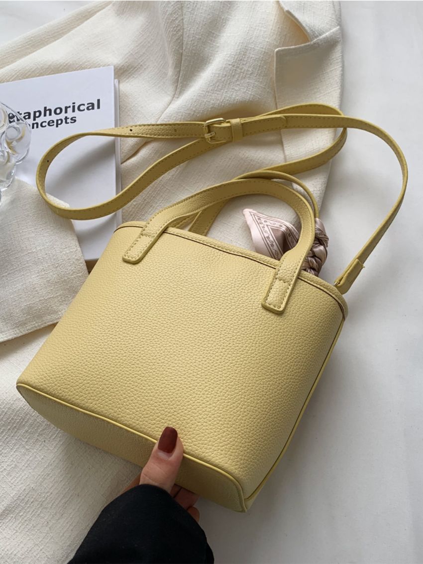 Twilly Scarf Decor Bucket Bag