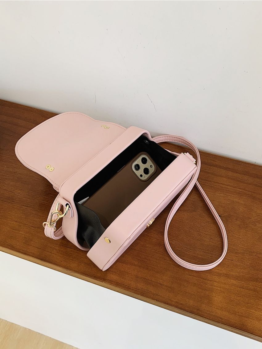 Buckle Decor Flap Novelty Bag