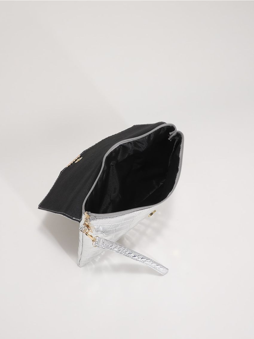 Croc Decor Clutch Bag