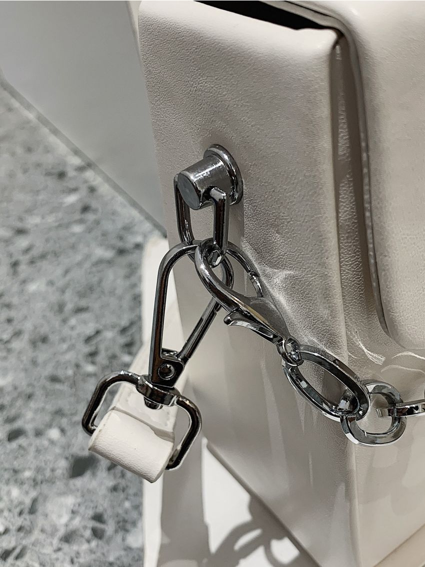 Chain Decor Flap Square Bag