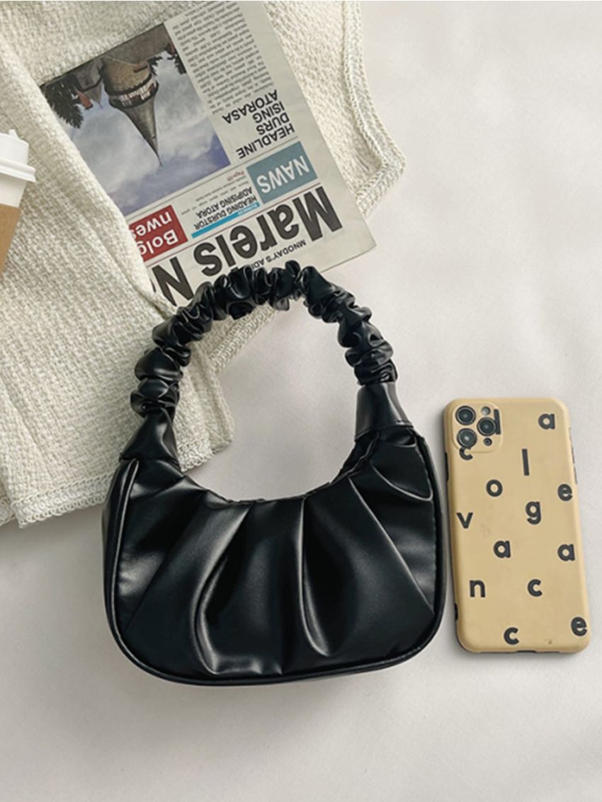Minimalist Ruched Satchel Bag