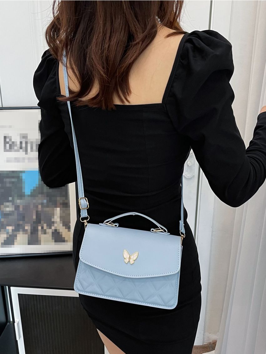 Minimalist Butterfly Decor Square Bag