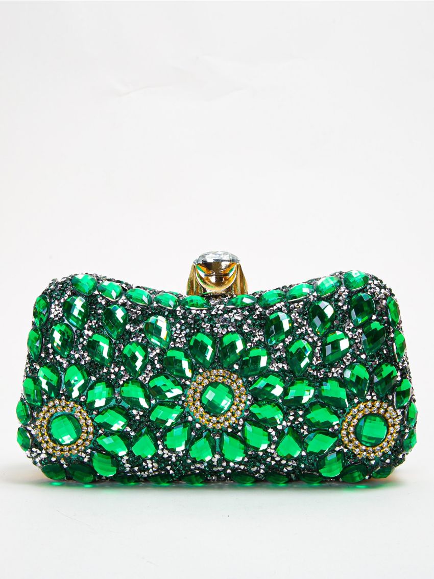 Mini Rhinestone Decor Box Bag