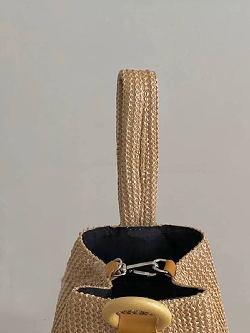 Minimalist Chain Straw Bag