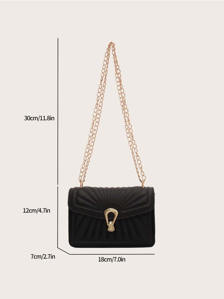 Mini Quilted Chain Flap Square Bag