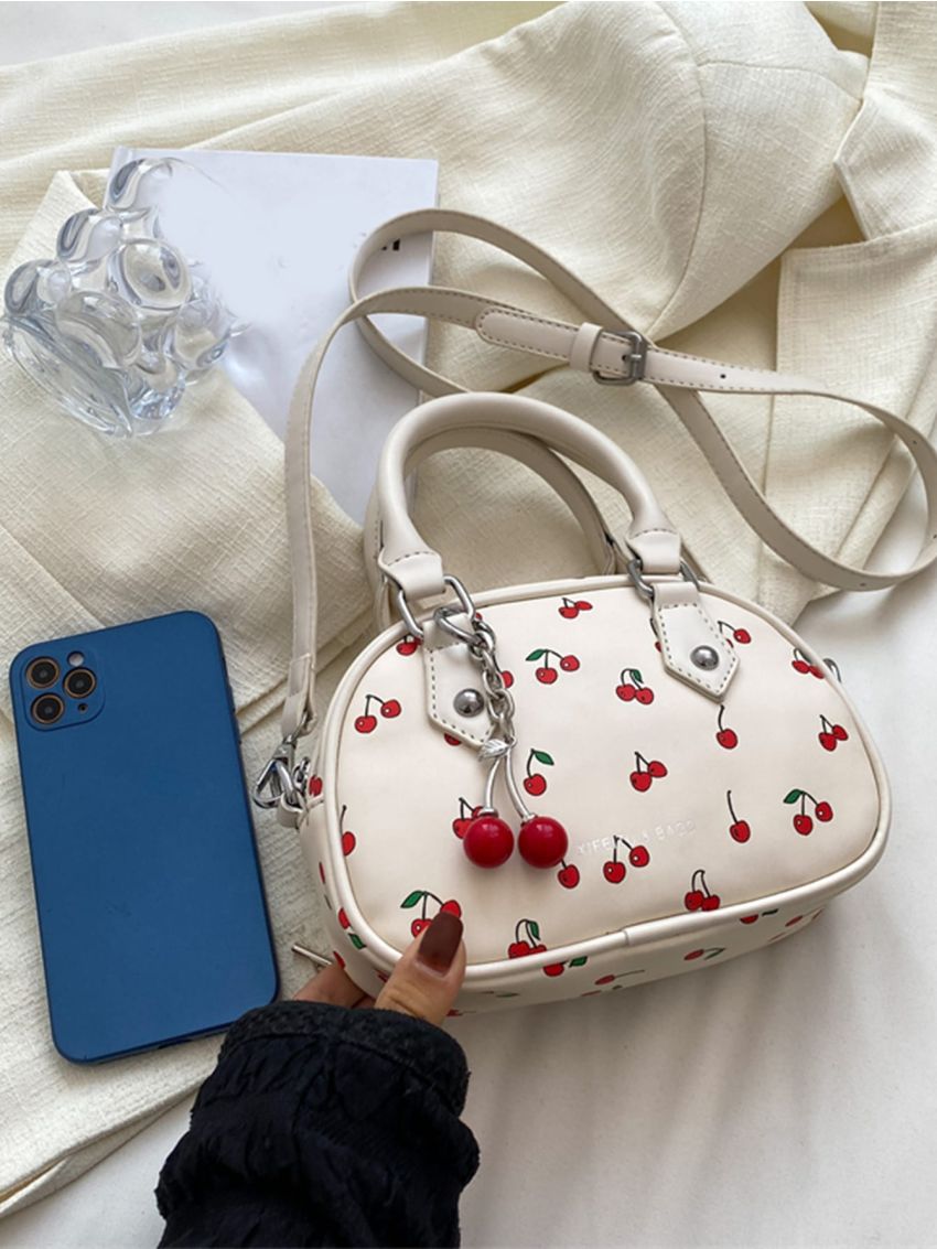 Mini Cherry Graphic Dome Bag