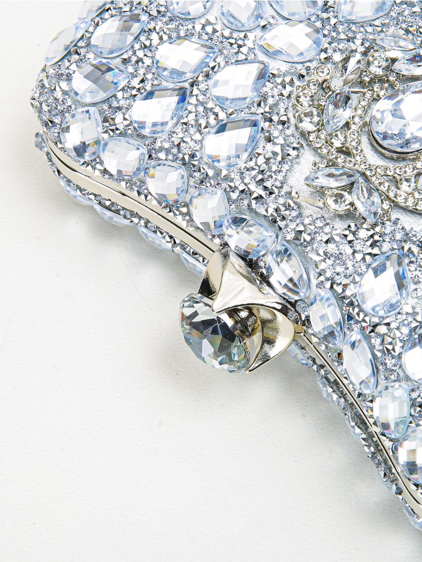 Mini Rhinestone Decor Chain Box Bag