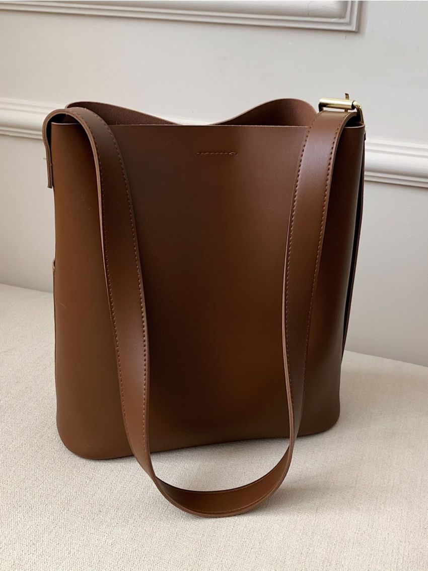 Buckle Detail Bucket Bag