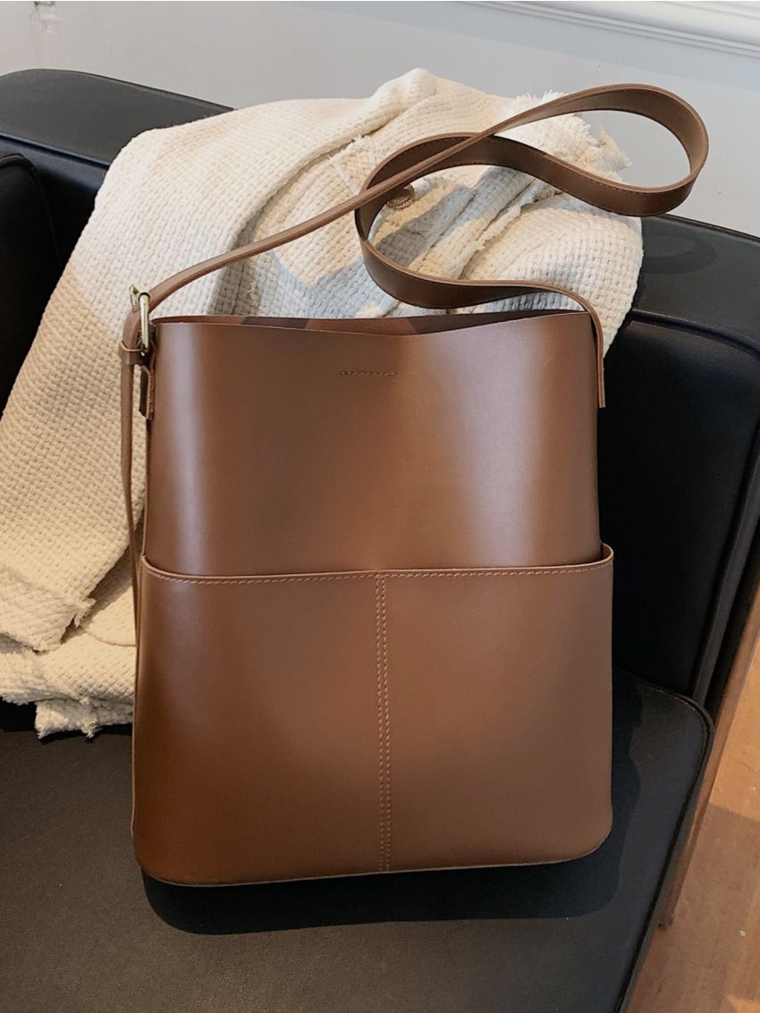 Buckle Detail Bucket Bag