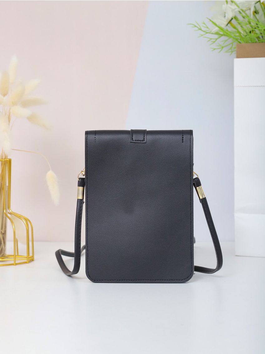 Push Lock Flap Phone Wallet