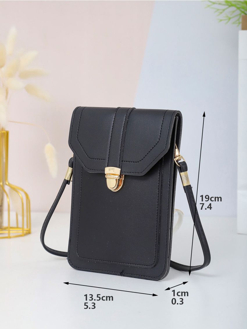 Push Lock Flap Phone Wallet