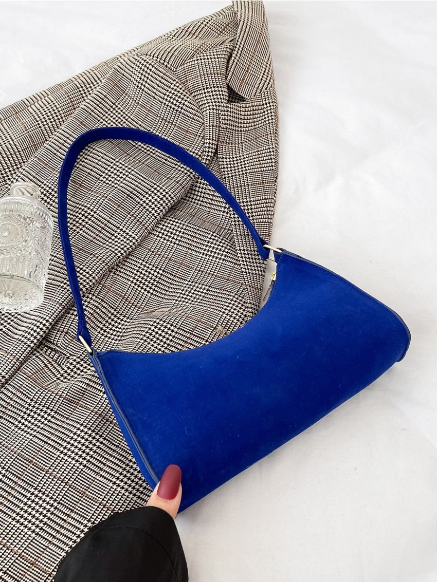 Neon Blue Baguette Bag