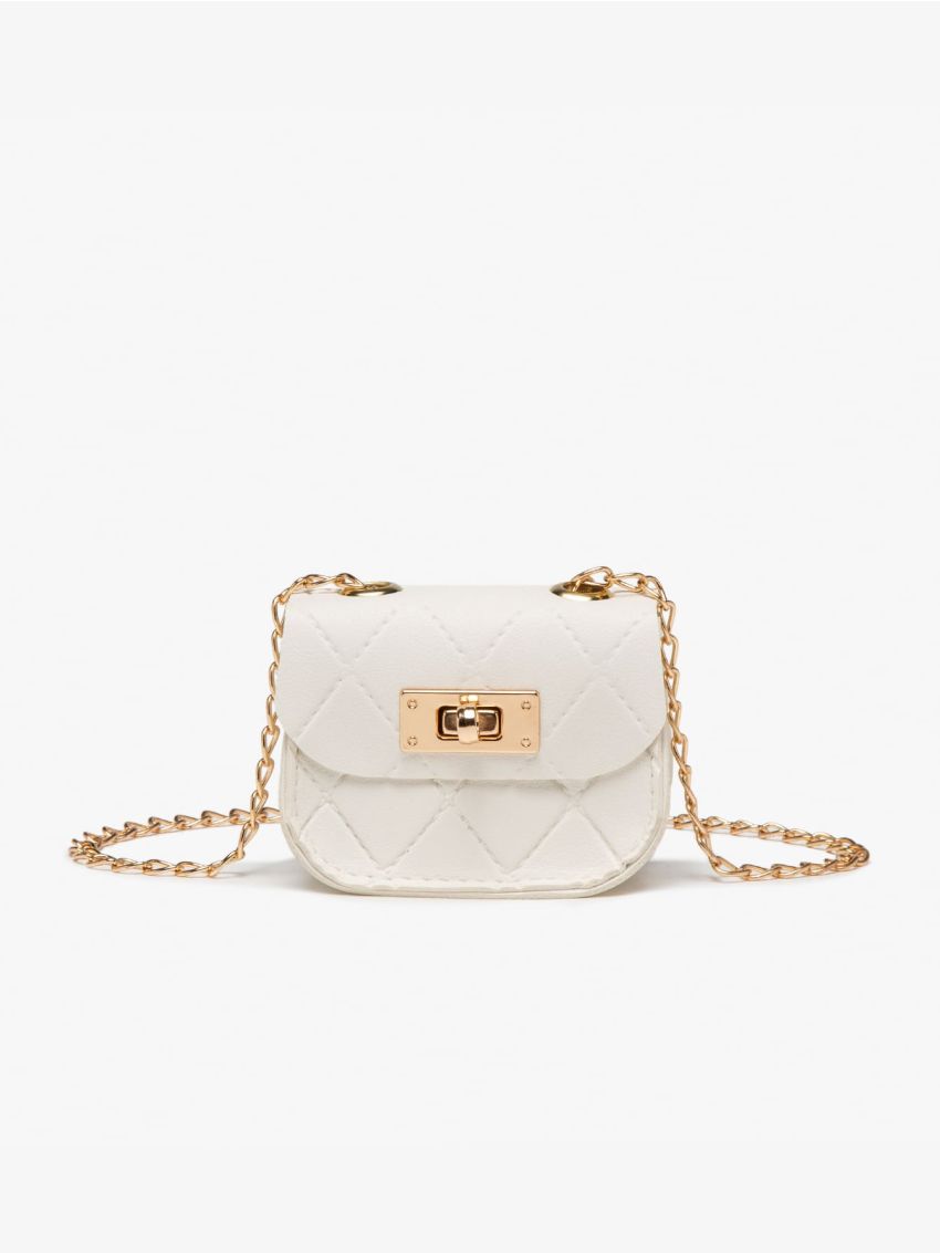 Quilted Pattern Flap Coin Purse