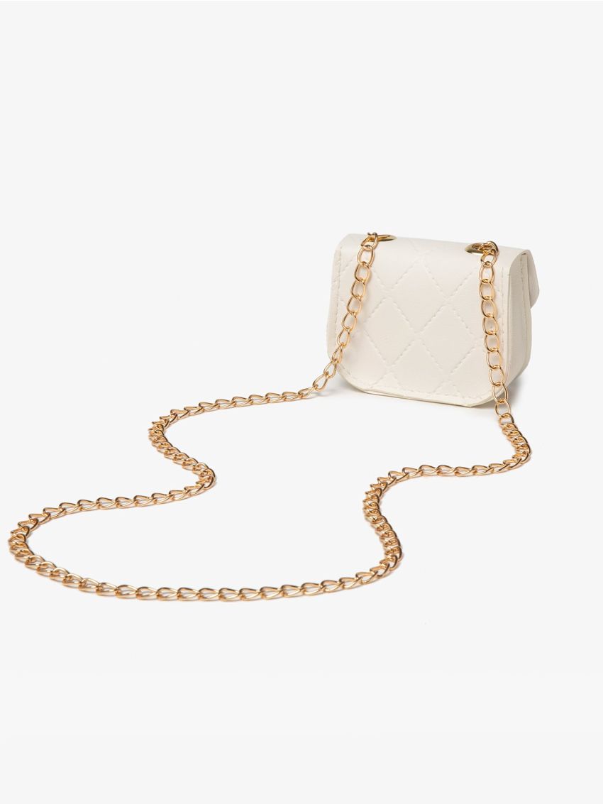 Quilted Pattern Flap Coin Purse