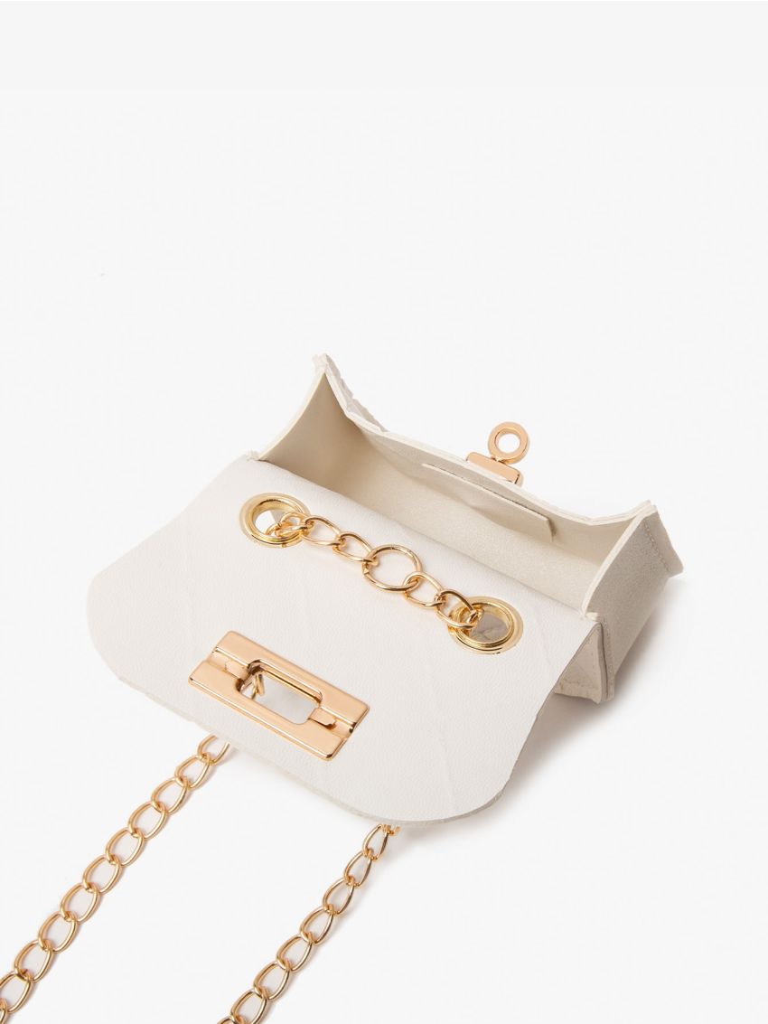 Quilted Pattern Flap Coin Purse